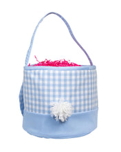 Load image into Gallery viewer, Blue Gingham Bunny Basket
