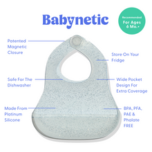 Load image into Gallery viewer, Jelly Glitter Magnetic Bib
