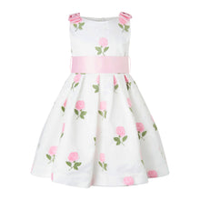 Load image into Gallery viewer, Pink Rose Embroidered Organza Dress
