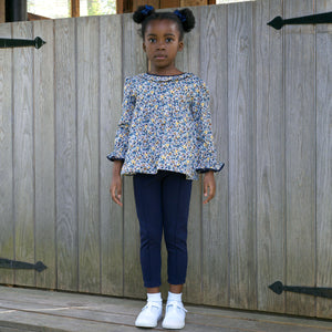 Floral Blouse Legging Set
