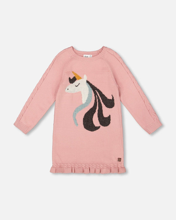 Unicorn Intarsia Knit Dress