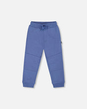 Load image into Gallery viewer, Blue Fleece Joggers With Articulated Knees
