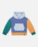 Colorblocked Hooded Fleece Sweatshirt