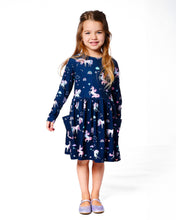 Load image into Gallery viewer, Jersey Unicorn Print  Pocket Dress
