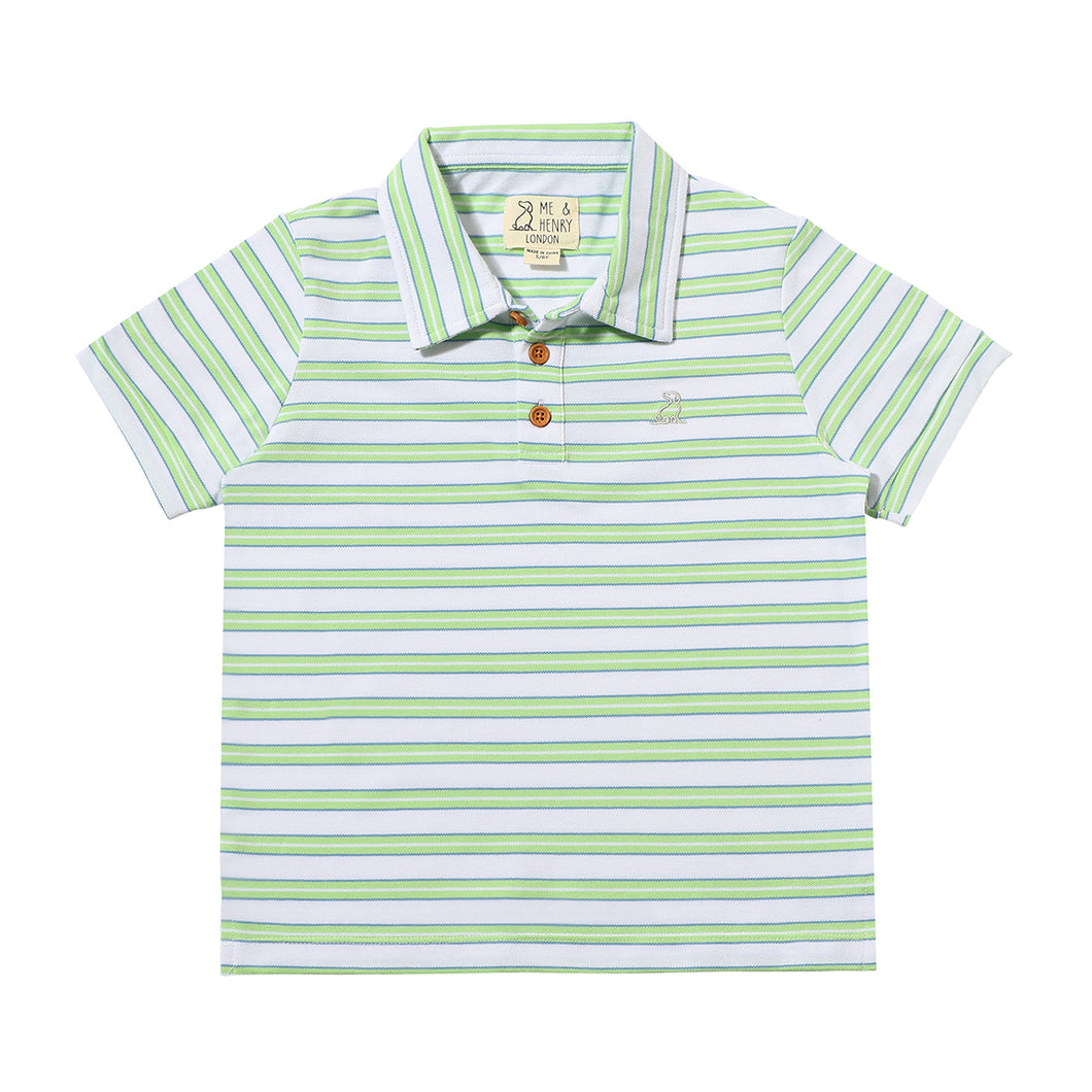 Shipping Polo Lime Stripe