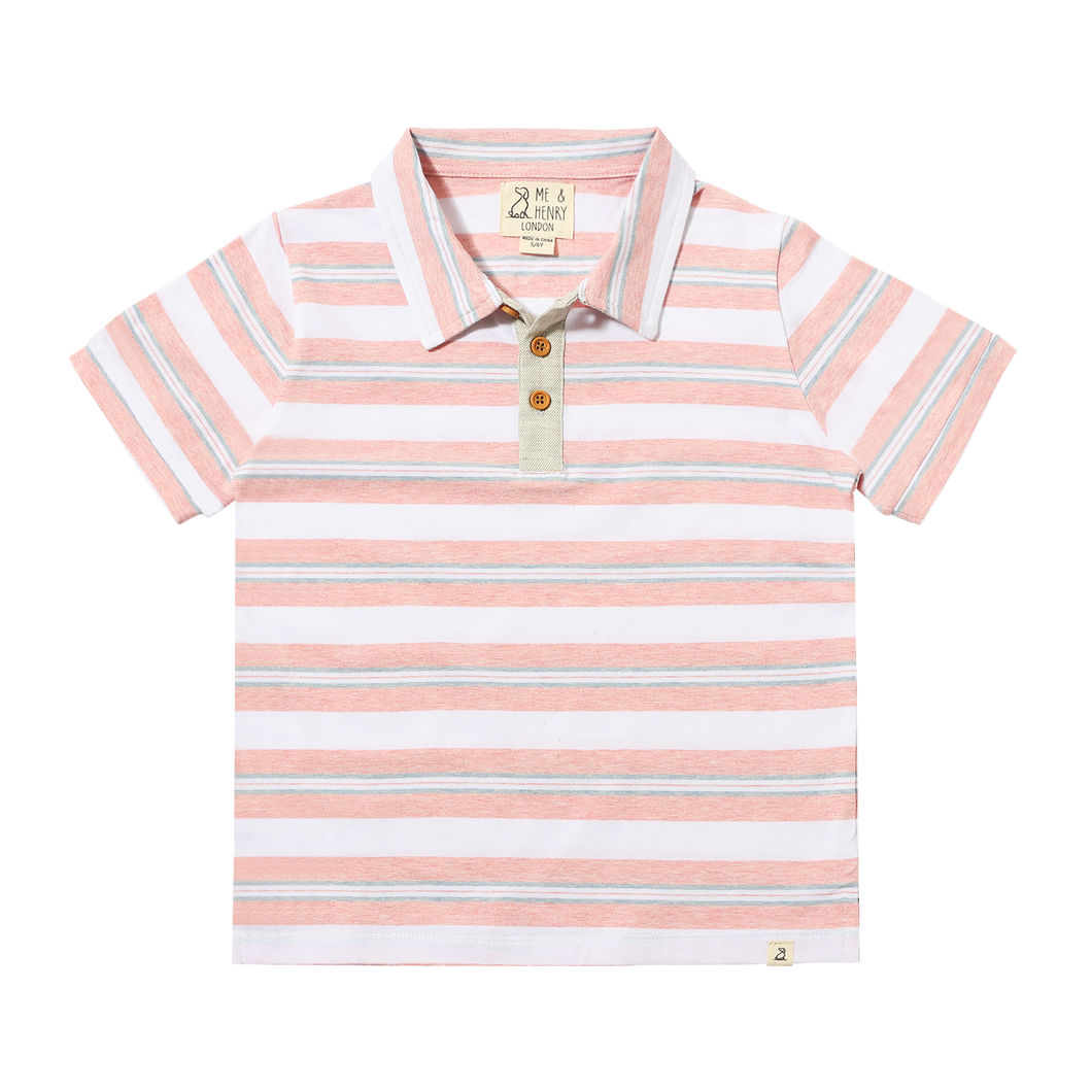 Shipping Polo Pink Stripe