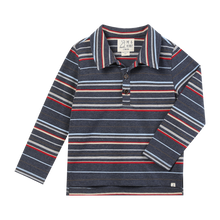 Load image into Gallery viewer, Spencer Polo Chambray Multi Stripe
