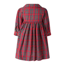 Load image into Gallery viewer, Red Tartan Button-front Dress &amp; Bloomers
