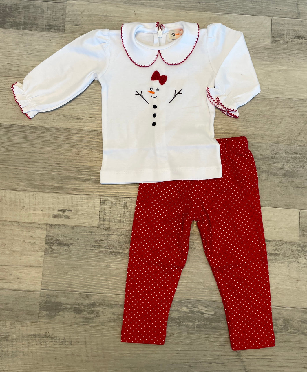 Luigi Christmas Red Dot Snowman Set