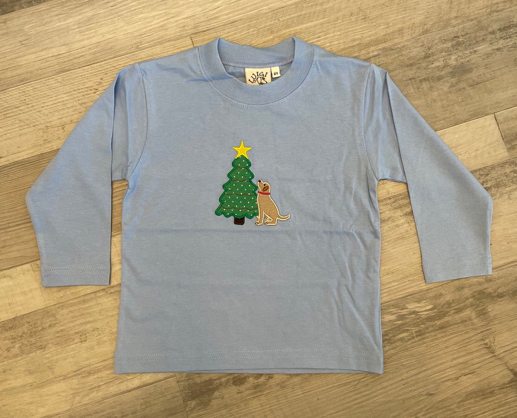 Luigi Christmas Blue Lab Tree