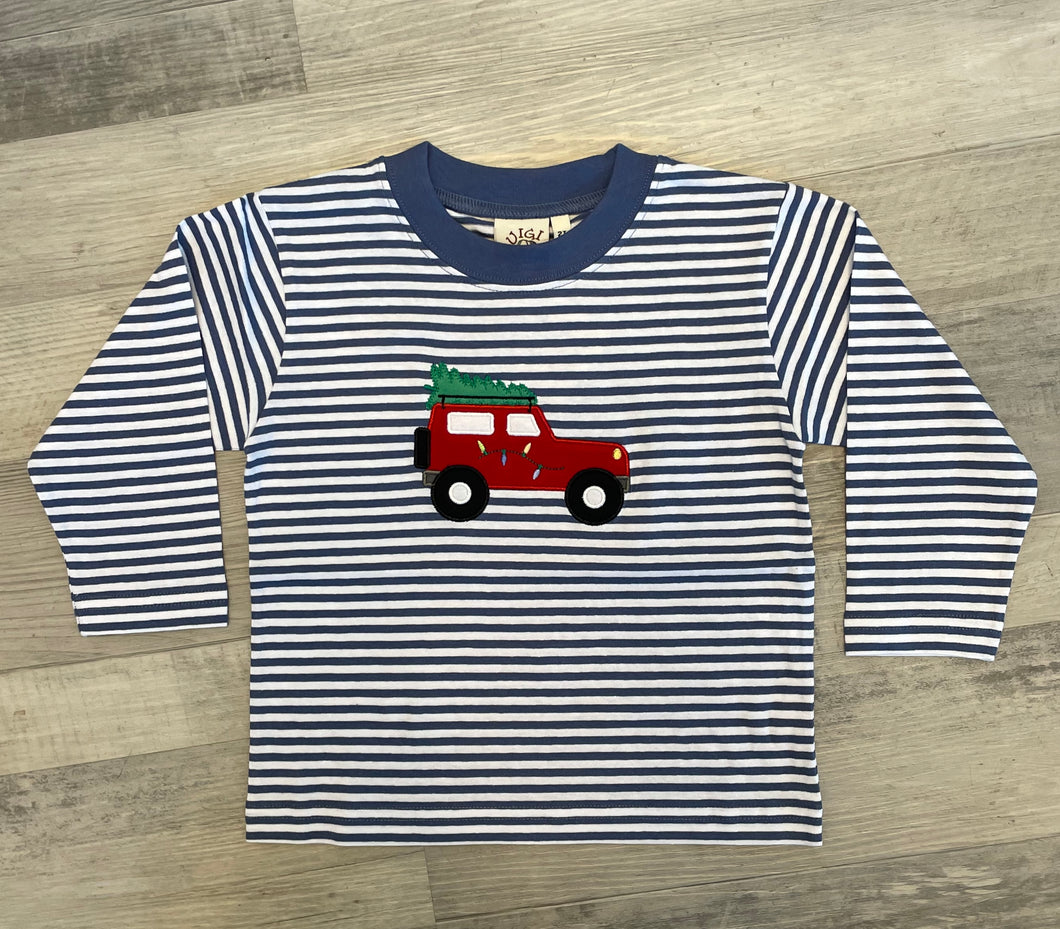 Luigi Christmas Blue Stripe Jeep