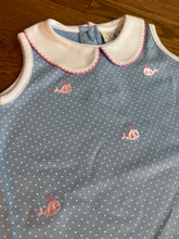 Load image into Gallery viewer, Ruffle Dot Blue Whale Dress

