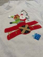 Load image into Gallery viewer, Squiggles Zooming Santa LS Crew
