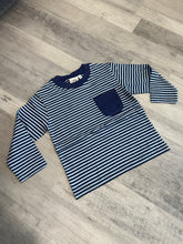 Load image into Gallery viewer, Luigi Sky/Navy Stripe Pocket Tee
