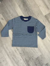 Load image into Gallery viewer, Luigi Sky/Navy Stripe Pocket Tee
