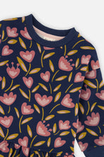 Load image into Gallery viewer, French Terry Blue Tulips Dress
