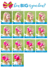 Load image into Gallery viewer, Medium Blue Organza and Grosgrain Overlay Hair Bow
