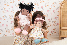 Load image into Gallery viewer, Pink Floral Muslin Doll Dress
