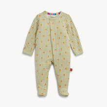 Load image into Gallery viewer, Pumpkin Plaid Modal Magnetic Footie
