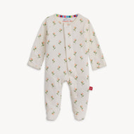 Floral Organic Cotton Magnetic Footie