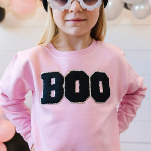 Pink BOO Patch Sweatshirt