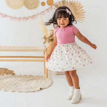 Load image into Gallery viewer, Coquette Rose Short Sleeve Tutu Dress
