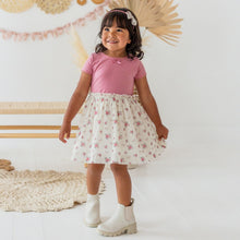 Load image into Gallery viewer, Coquette Rose Short Sleeve Tutu Dress
