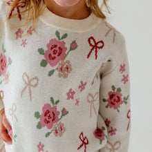 Load image into Gallery viewer, Coquette Berry Rose Sweater
