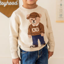 Load image into Gallery viewer, Teddy Bear Cream Knit Sweater
