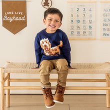 Load image into Gallery viewer, Vintage Puppy Navy Knit Sweater
