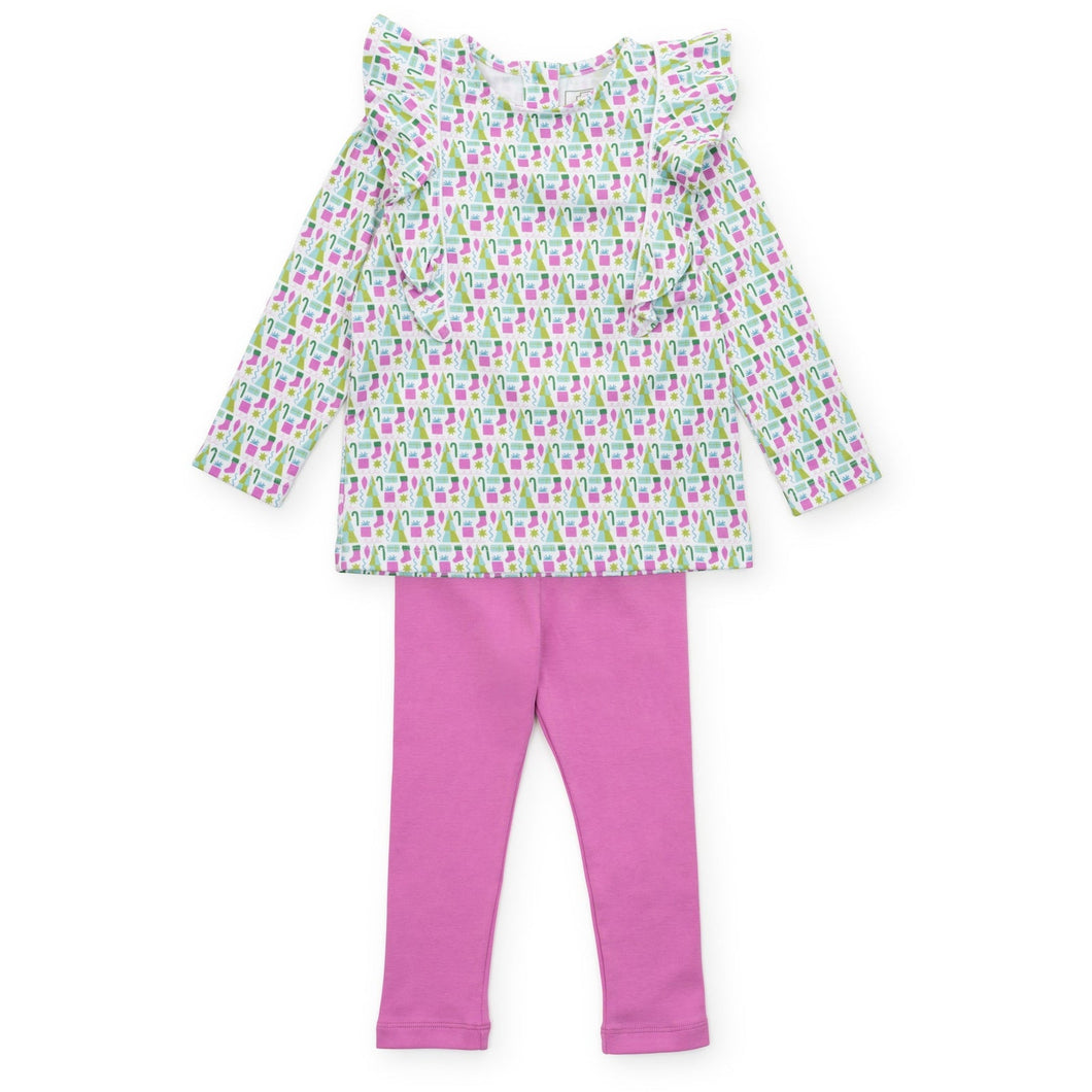 Mod Holiday Pink Legging Set