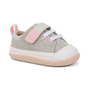 Stevie Mini Gray Herringone