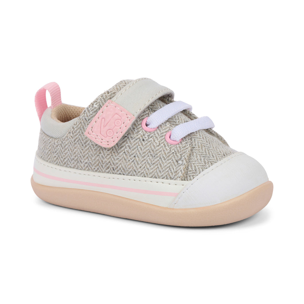 Stevie Mini Gray Herringone