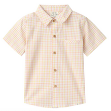 Load image into Gallery viewer, Lemon Peach Plaid Shirt
