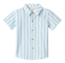 Load image into Gallery viewer, Chambray Mint Stripe Shirt
