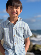 Load image into Gallery viewer, Chambray Mint Stripe Shirt

