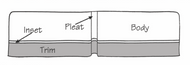 Open Box Pleat Dust Ruffle with Flat Inset and Trim