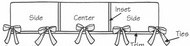 Three Panel Crib Rail Cover with Button Holes
