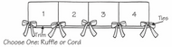 Four Panel Crib Rail Cover with Button Holes
