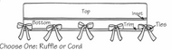 Split Crib Rail Cover with Button Holes