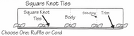 Crib Rail Cover with Button Holes Square Knot Ties