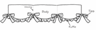 Three Scallop Crib Rail Cover