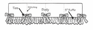 Crib Rail Velvet Cover with 5