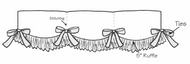 Three Scallop Velvet Crib Rail Cover with 5