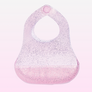 Jelly Glitter Magnetic Bib - Strawberry