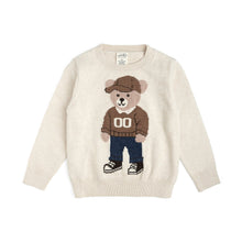 Load image into Gallery viewer, Teddy Bear Cream Knit Sweater
