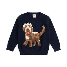 Load image into Gallery viewer, Vintage Puppy Navy Knit Sweater
