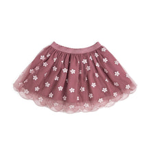 Load image into Gallery viewer, Embroidered Berry Rose Tutu Skirt
