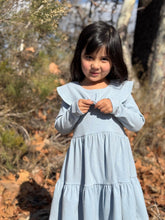 Load image into Gallery viewer, Blue Tiered Jenny Dress
