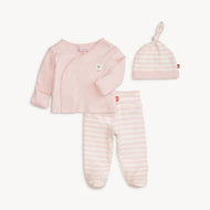 Pink Stripe Organic Cotton Magnetic Take Home Set